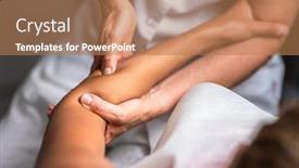  Presentation with body - Audience pleasing presentation theme consisting of massage-procedure-neck-and-whole backdrop and a coral colored foreground