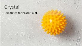  Presentation with self massage - PPT theme featuring massage-rubber-ball-for-self background and a light gray colored foreground