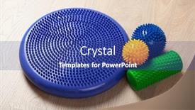  Presentation with self massage - Theme consisting of massage-rubber-balls-balance-cushion background and a ocean colored foreground