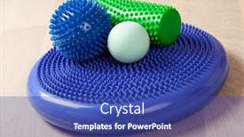  Presentation with self massage - PPT layouts enhanced with massage-rubber-balls-balance-cushion background and a ocean colored foreground