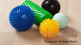  Presentation with self massage - Audience pleasing presentation theme consisting of massage-rubber-balls-for-self backdrop and a coral colored foreground