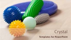  Presentation with self massage - Presentation design consisting of massage-rubber-balls-for-self background and a soft green colored foreground
