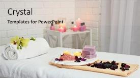  Presentation with relaxation - Presentation theme with spa massage - place for relaxation in modern background and a lemonade colored foreground