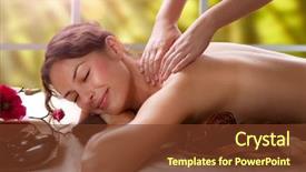  Presentation with spa salon - PPT layouts featuring massage spa salon background and a tawny brown colored foreground