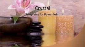  Presentation with lily - Slides with stones candle and pink lily background and a lemonade colored foreground