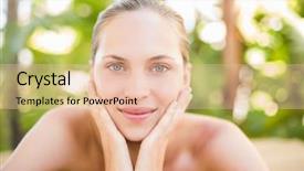  Presentation with peaceful - Slide deck with massage table at the health background and a lemonade colored foreground