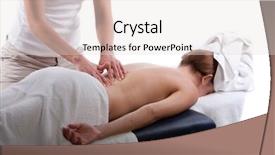  Presentation with massage therapist - Cool new PPT theme with massage therapist doing a back massage backdrop and a lemonade colored foreground