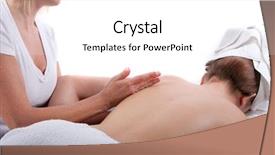  Presentation with massage therapist - Slide deck consisting of massage therapist doing a back massage background and a white colored foreground