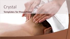  Presentation with massage therapist - Colorful presentation theme enhanced with massage therapist giving a massage backdrop and a lemonade colored foreground