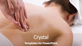  Presentation with massage therapist - PPT layouts consisting of massage therapist giving a massage background and a coral colored foreground