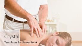  Presentation with massage therapist - Beautiful theme featuring  backdrop and a  colored foreground