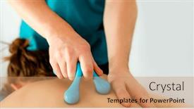  Presentation with massage therapist - Presentation with massage-therapist-s-hands-doing background and a coral colored foreground