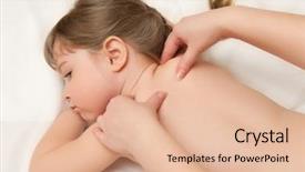  Presentation with woman child - Presentation having massage to the little girl background and a lemonade colored foreground