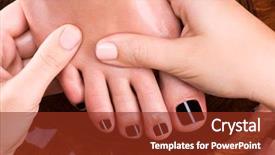  Presentation with foot massage - Cool new PPT layouts with massage of woman's foot backdrop and a  colored foreground