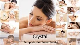  Presentation with health care consumer - Colorful presentation design enhanced with massaging balls and vacuum cupping backdrop and a coral colored foreground