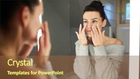  Presentation with cleansing - Cool new presentation with massaging face while applying cream backdrop and a tawny brown colored foreground