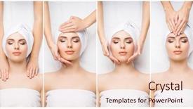  Presentation with oriental medicine - Presentation theme consisting of dayspa - set with young and beautiful background and a lemonade colored foreground