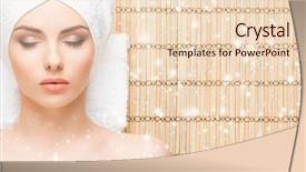  Presentation with self care for health care professionals - Colorful presentation theme enhanced with massaging salon winter and christmas backdrop and a  colored foreground