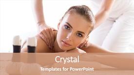  Presentation with spa herbal balls - Cool new PPT layouts with massaging treatments with herbal ball backdrop and a  colored foreground