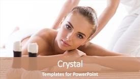  Presentation with spa herbal balls - Colorful PPT theme enhanced with massaging treatments with herbal ball backdrop and a  colored foreground