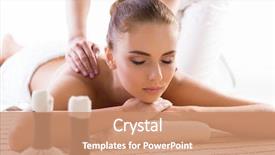  Presentation with spa herbal balls - Cool new PPT layouts with massaging treatments with herbal ball backdrop and a  colored foreground