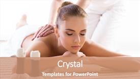  Presentation with spa herbal balls - Slide set having massaging treatments with herbal ball background and a coral colored foreground