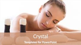  Presentation with spa herbal balls - Colorful presentation design enhanced with massaging treatments with herbal ball backdrop and a  colored foreground