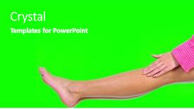  Presentation with green screen - Cool new theme with massaging-woman-s-legs-isolated backdrop and a black colored foreground