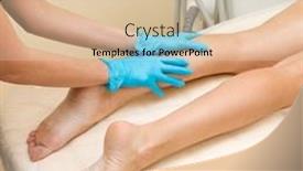  Presentation with lotion - Theme featuring masseur-applying-lotion-or-oil background and a lemonade colored foreground