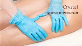  Presentation with lotion - Presentation consisting of masseur-applying-lotion-or-oil background and a lemonade colored foreground