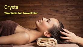  Presentation with masseur doing massage spa - Amazing slides having masseur-doing-massage-the-head backdrop and a wine colored foreground