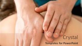  Presentation with salon - Presentation having masseur-gives-a-back-massage background and a  colored foreground