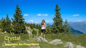  Presentation with mountain view - Theme enhanced with massif-des-bauges-in-france background and a tawny brown colored foreground