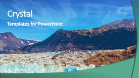  Presentation with lake ice - Presentation enhanced with massive-glacier-descends background and a teal colored foreground