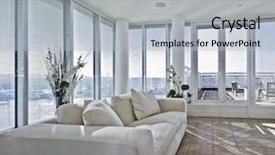  Presentation with luxury - Slide set consisting of massive luxury living room background and a light gray colored foreground