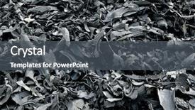  Presentation with tires - Theme consisting of massive pile of recycled tires background and a dark gray colored foreground