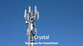  Presentation with cell tower - Slide deck enhanced with mast cell - closeup of transmitter tower background and a teal colored foreground