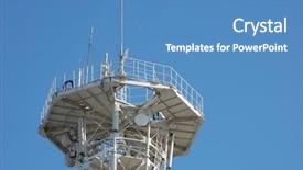  Presentation with cell tower - Colorful PPT layouts enhanced with mast cell - telecommunication tower backdrop and a  colored foreground