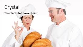  Presentation with master chef - Amazing slide deck having master baker compliments a chef backdrop and a white colored foreground