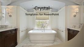  Presentation with luxury - PPT theme enhanced with master bath in luxury home background and a light gray colored foreground