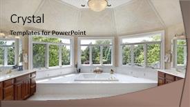  Presentation with tub - Amazing slides having home with windowed tub area backdrop and a light gray colored foreground