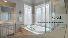  Presentation with luxury - Audience pleasing PPT layouts consisting of master bath in luxury home with attached shower and tub backdrop and a light gray colored foreground