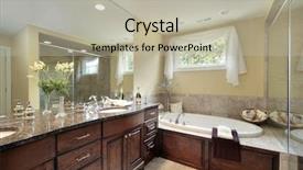  Presentation with glass construction - PPT layouts with master bath in new construction background and a mint green colored foreground