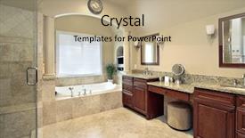  Presentation with tub - Amazing PPT theme having master bath with arched tub backdrop and a coral colored foreground