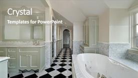  Presentation with music master tape - Cool new slide set with master bath with checkerboard floor backdrop and a gray colored foreground