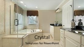  Presentation with cream - PPT theme enhanced with master bath with cream colored background and a mint green colored foreground