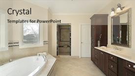  Presentation with tub - PPT layouts consisting of master bath with large tub background and a  colored foreground
