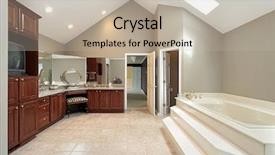  Presentation with tub - Presentation having master bath with large tub background and a mint green colored foreground