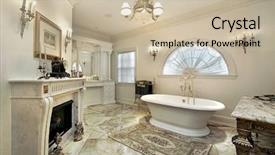  Presentation with tub - Slides featuring master bath with tub and fireplace background and a mint green colored foreground