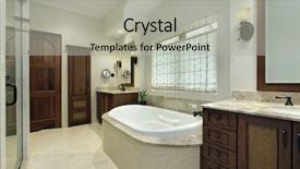 Presentation with bathroom - Amazing PPT theme having master bathroom in luxury home backdrop and a  colored foreground